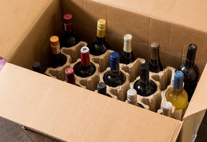 Wine-Box packing wine carefully